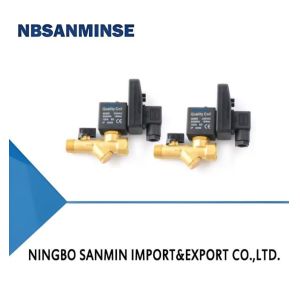 Vanne de purge électronique NBSANMINSE G1/2 1,6 Mpa SR-B-15 en laiton, électrovanne DC24V AC220V pour purgeur de compresseur d'air