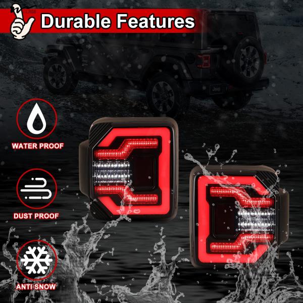 Lâmpadas traseiras de LED Lâmpadas traseiras de automóveis Requisito de substituição 1Pareja de caixa negra fosca/lente de fumaça