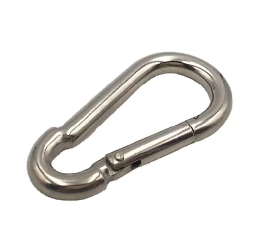 M4 M12 Stainless Steel D Shape Pet Chain Hooks Quick Connect Loops Plain Finish Insurance Mountaineering Buckles for Outdoor Use