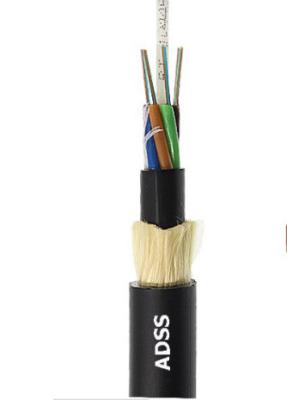 Cabo de fibra ótica do período 100m ADSS do núcleo do revestimento 12 do PE