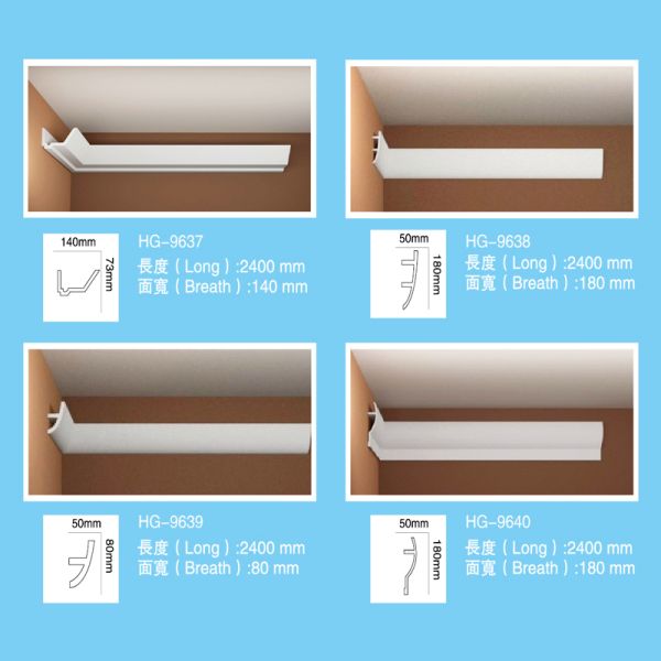 Popular New Factory Price Skirting Polyurethane Ceiling Mold Decorative PU Crown Moulding
