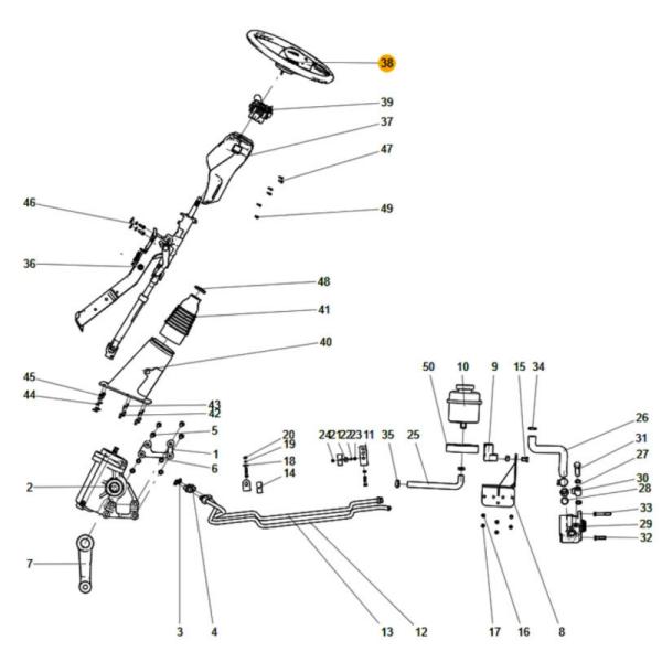 LG9704470060 Steering Wheel For SINOTRUK HOWO Light Truck Parts