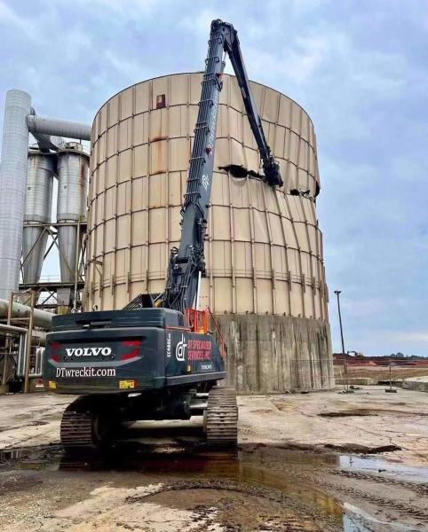 Q355B Q690D High Reach 28m Long Reach Arm Demolition Boom For Excavators
