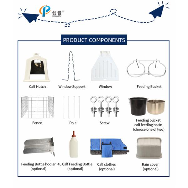 38.5kg 8mm Thickness Calf Feeding Equipment Cow Hutch Fence