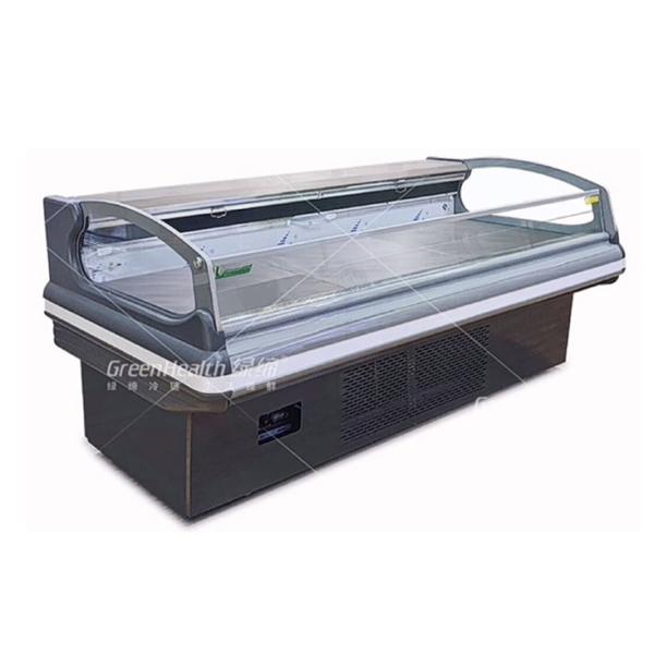 Замораживатель замороженных продуктов холодильника открытой выкладки свежего мяса коммерчески