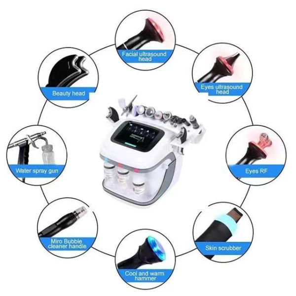 Máquina recargable de cuidado de la piel de 8 en 1 para limpieza profunda y reducción de poros