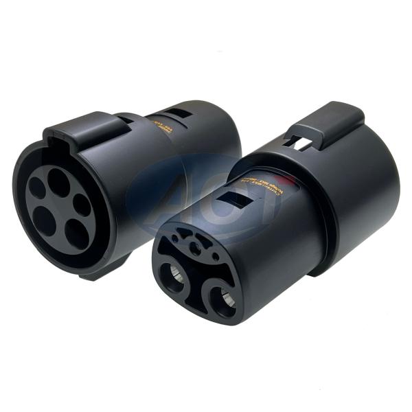 Portable EV Plug J1772 EV Vehicle Charging Plug Adapter 80Amp Tesla To J1772 Adapter