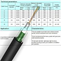 2 à 24 vestes aériennes de PE de câble optique de fibre du noyau GYXTW avec le fil d'acier
