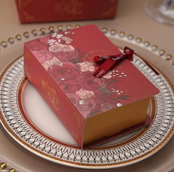 Acceptable Customer's Logo Paperboard Wedding Candy Packaging for Beautiful Flowers