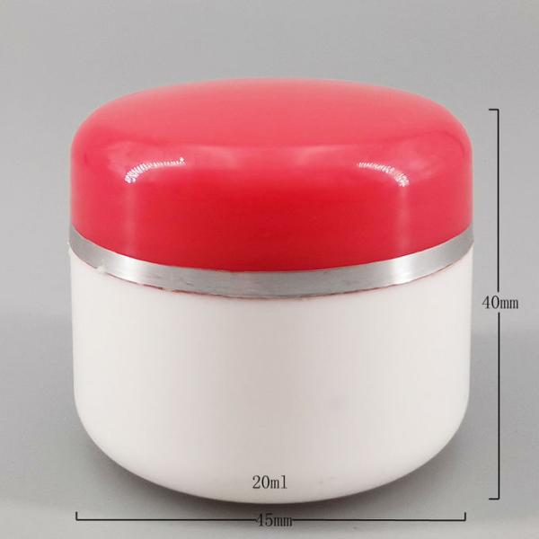 Tarros poner crema cosméticos rosados 20ml del tapón de tuerca 45m m