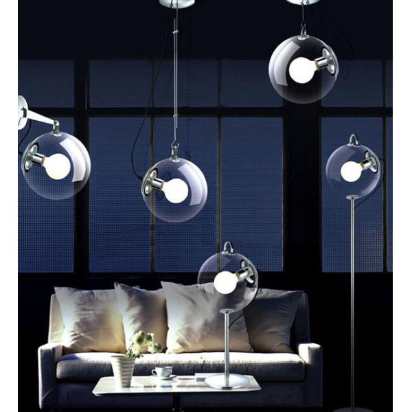 E27 25cm CE Modern Metal Glass Pendant Light For Living Room