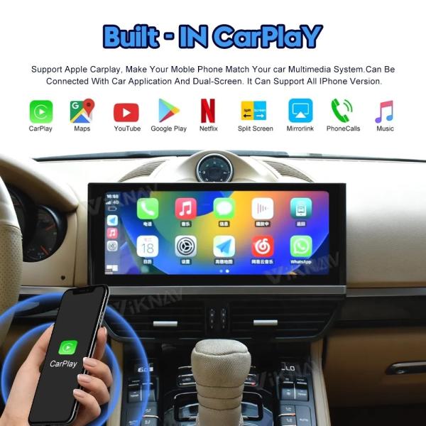 12.3 дюймовый Android Screen Setereo Для 2011-2017 Porsche Cayenne Мультимедийный плеер GPS навигация Беспроводная Carplay 4G Wifi