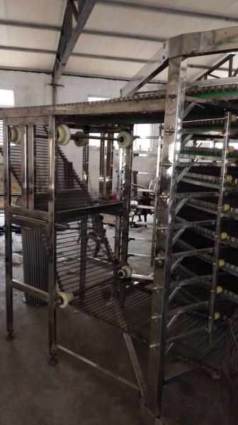 Linha de produção de pão industrial Torre de refrigeração em espiral de alimentos usados