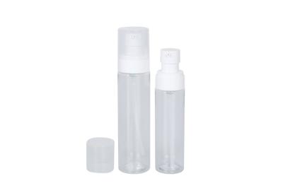 Garrafas vazias plásticas transparentes da loção 45ml com bomba