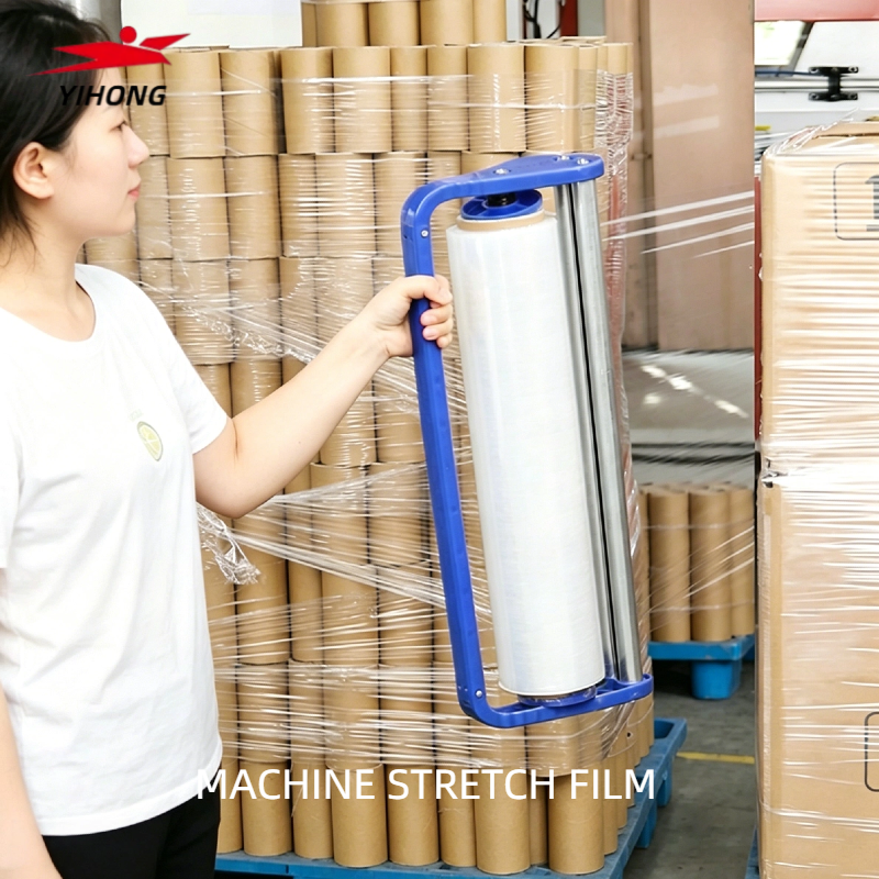 YIHONG LLDPE Soft Stretch Film Heavy Duty Multi Size 10cm 250mm 500mm Palletizing Cargo Protection Logistics Packing Casting