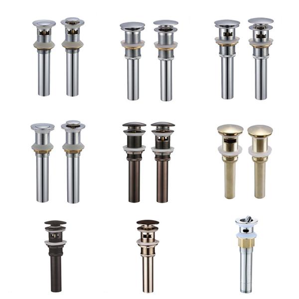 Отполированная нержавеющая сталь штуцеров стока 304 Bathroom хлопает вверх почищенный щеткой затвор раковины никеля