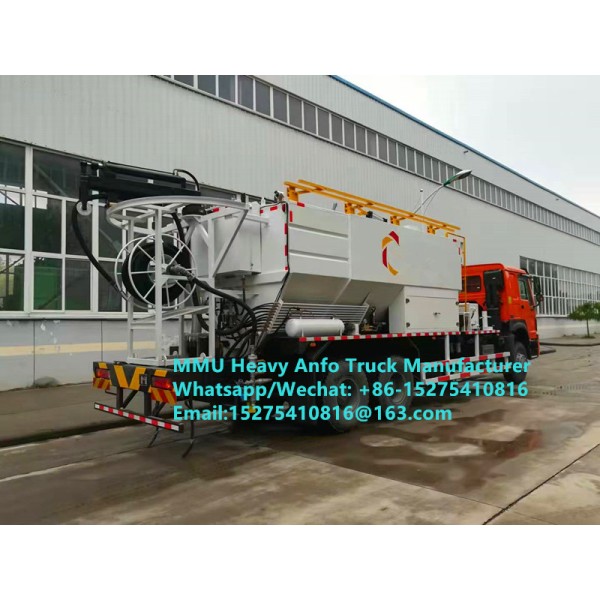 On-site mixing and charging multi-functional heavy ammonium oil explosives Truck 15/20/25Ton Heavy Emulsion ANFO Truck MMU MEMU Russia/Kazakhstan/Uzbekistan/Indonesia/Guinea Mining Blasting Service