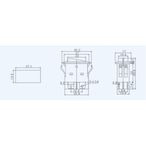 White Double Pole Small Electric Switches 16 Amp 250 Volt Fast Delivery