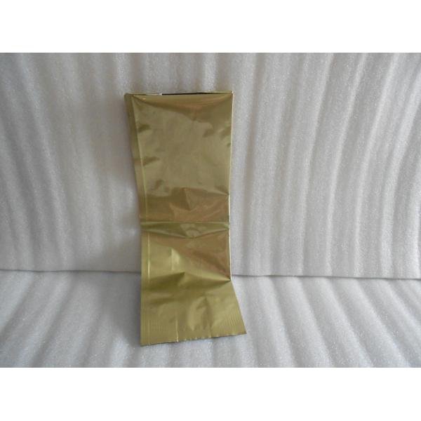 El oro de empaquetado por completo impreso de la luz de la cremallera de las bolsas del té brillante se levanta