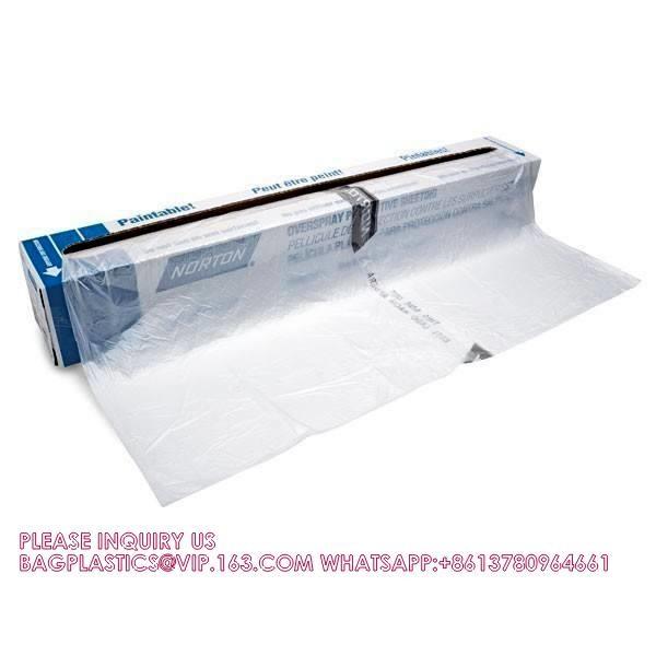 Car Protective Film Manufacturer Auto Paint Pre Taped Masking Film Painters Plastic Sheeting Roll with Masking Tape
