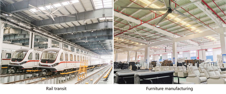 Крупные промышленные потолочные вентиляторы HVLS для заводских больших мастерских вентиляторов
