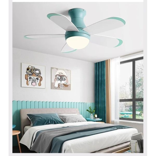 Control Low Floor Household Fan lamp colorful Children Room Ceiling Fan Light(WH-VLL-33)