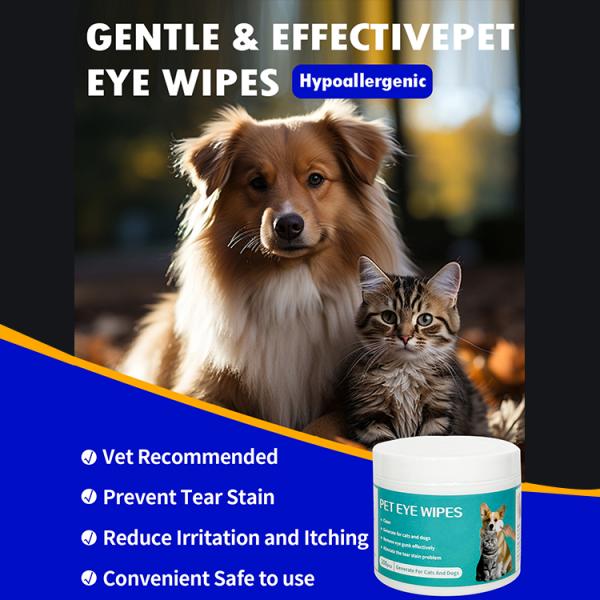Customizable Gentle Pet Wet Wipes Hypoallergenic Eye Cleaning Wipes For Dogs