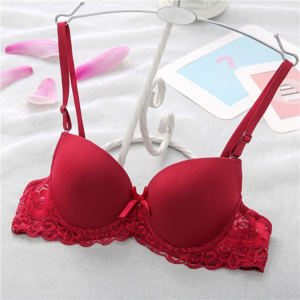 Wholesale Smooth Lace Bra Japanese Girls Underwear Thin AB Cup Small Breasts Gathered Sexy Ladies Bra Summer