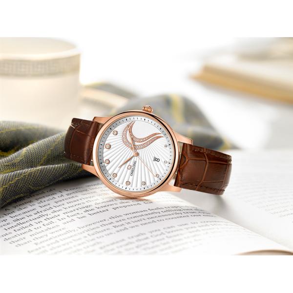 Fashion Luxury Stainless Steel Case Back Wristwatch for Couple Lover