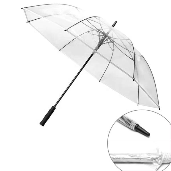 Extra Large Windproof PVC Umbrella Transparent Golf Umbrella with Personalized Logo