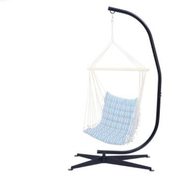 Outdoor Furniture Steel Patio Porch Hammock Chair with Easy Collapsible Base Stand