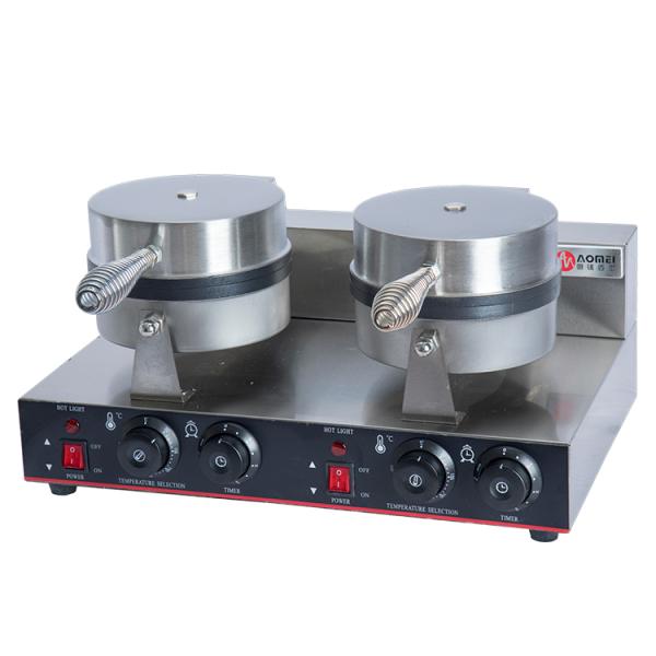 Máquina para hacer gofres con temperatura controlada de doble cabeza Fabricantes de gofres de acero inoxidable