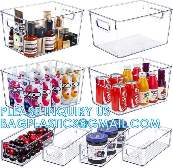 Plastic Storage Bins With Lids X-Large – Perfect Kitchen Or Pantry Organization, Fridge, Cabinet Organizers