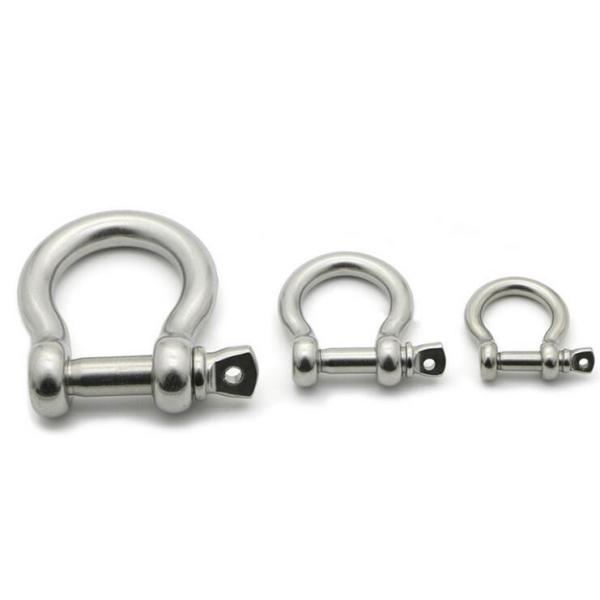 5mm Stainless Steel Bow Shackle for Paracord Bracelet Silver Plated Low Shipping Cost