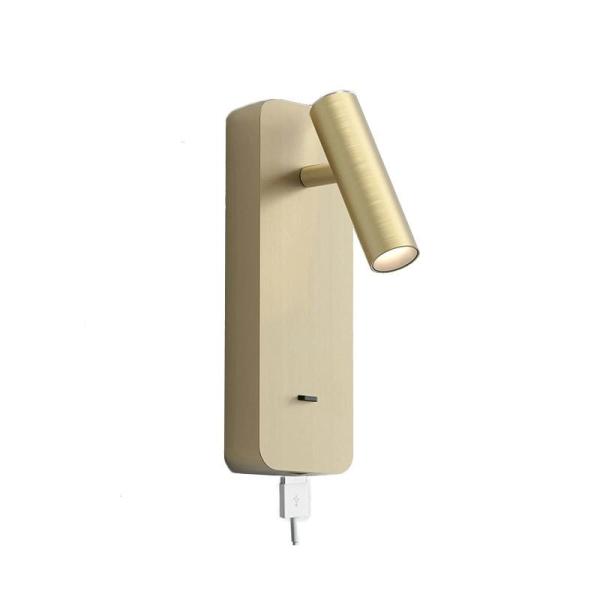 Adjustable cylinder bed reading wall lamp bedside light USB flexible headboard spot light for hotel villa project
