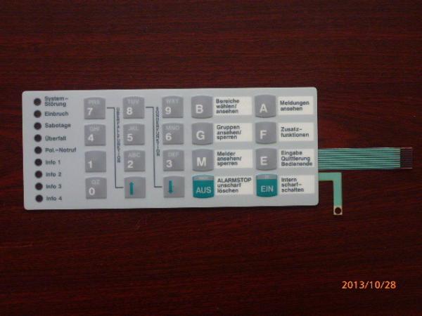 Interruptor flexível tátil gravado do toque da membrana do ANIMAL DE ESTIMAÇÃO, interruptores de membrana do teclado