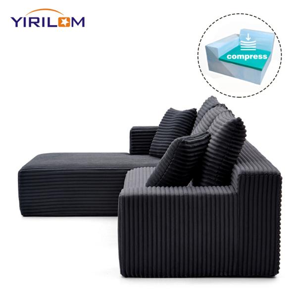 Set de sofá dormitorio cómodo y hermoso Sofá de compresión para sala de espera Usado