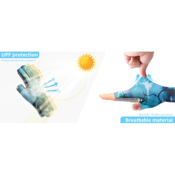 Fishing Gloves With Sun Protection, Uv Protection Silicone Anti-Slip Comfortable And Breathable Fishing Gloves