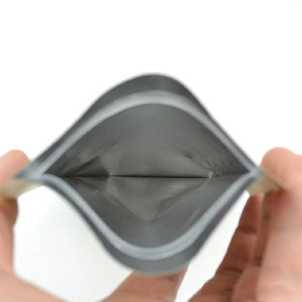 Aluminum Foil Lined Heat Sealable Kraft Paper Flat Zipper Pouch for Coffee Bean Tea Leaves Snacks Food Packaging