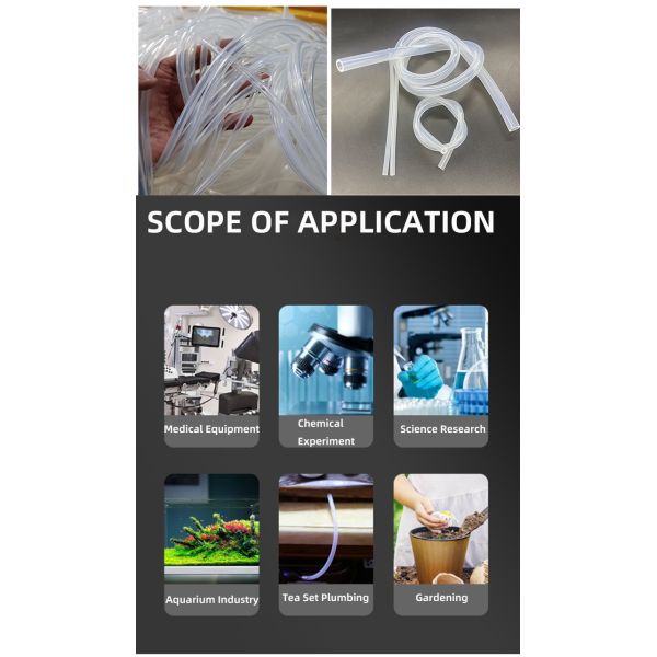Top-Notch Wear Resistant and Tear Resistant Edible Grade Transparent Fish Tank Silicone Water Pipe for Processing Services