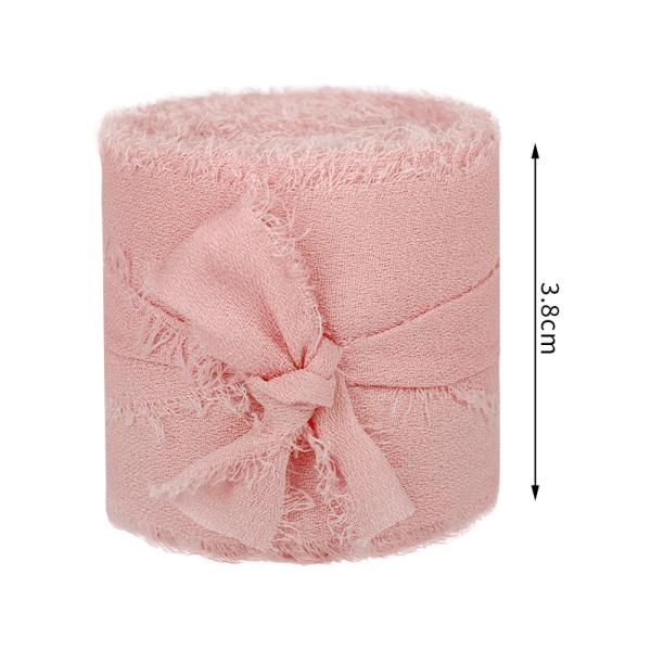 Organza Fabric Type Handmade Frayed Edged Chiffon Silk Ribbon for Wedding Invitations