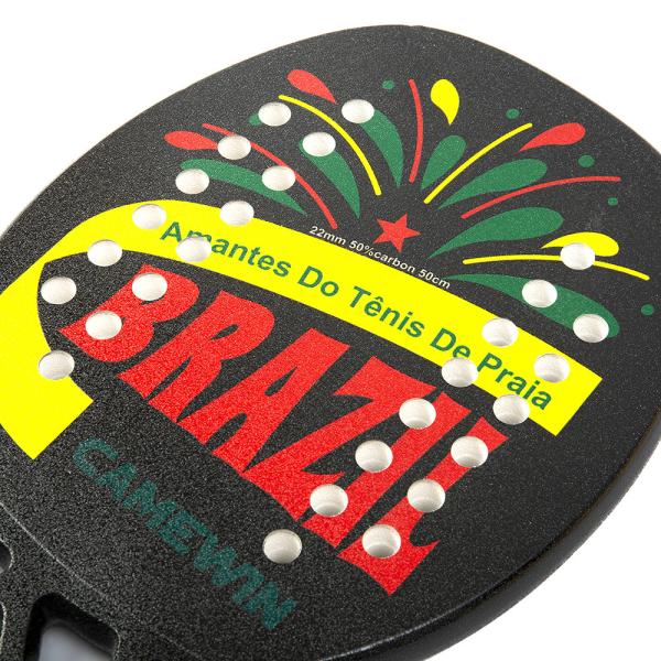 Carbon Fiber Padel Brasil Beach Tennis Rackets Paddle Soft EVA Face Raqueta With Carry Bags
