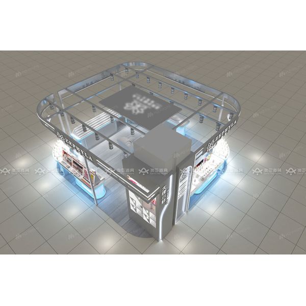 BKC027 Skincare Kiosk Mall Luxury Shop Showcase Skincare Store Interior Design for Cosmetic Shop Display Furniture
