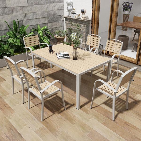 Garden Patio Furniture Outdoor Dining Table, Waterproof with 4 Chairs for Cafe and Restaurants,Small Coffee
