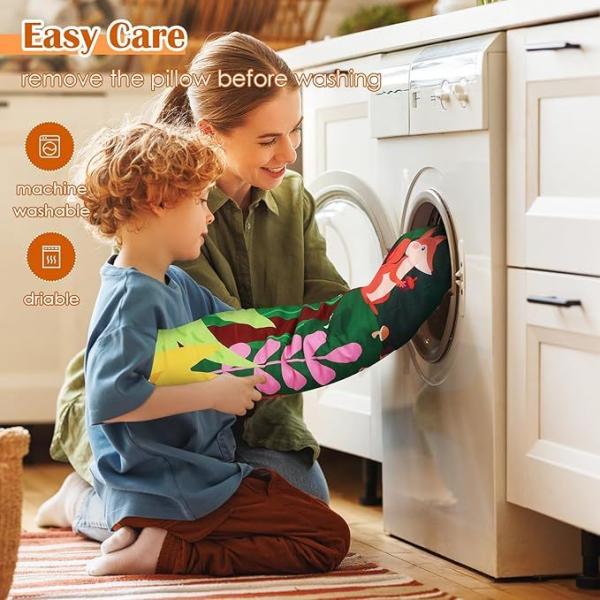 59x24 Inch Kids Animal Nap Mat - 2-in-1 Sleeping Bag with Zipper