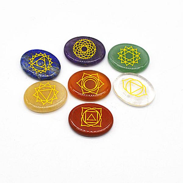Seven Chakra Stones Set for Body and Spirituality Healing Art Collectible Tumbled Crystals