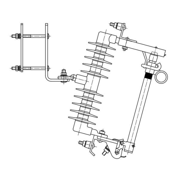 Fitação forjada para isolador de corte de fusível