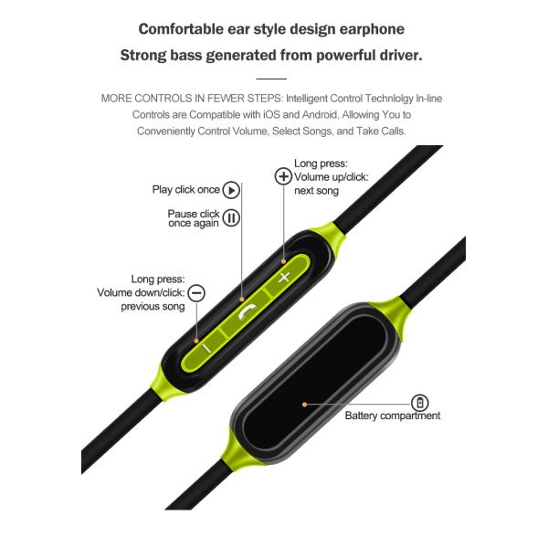 Dynamic Color Neckband Bluetooth Earphones 7h Ear Hook Earbuds