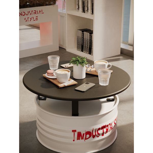 Industrial Oil Drum Coffee Table Customization Oil Drum Chair