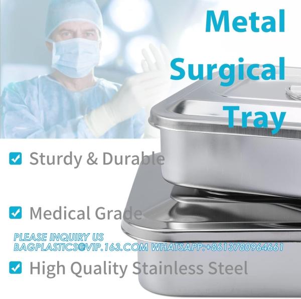 Medical Surgical Trays Stainless Steel Dental Instruments Tray Organizer Holder Sterilization Plate Trays Boxs